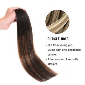 Extensions de cheveux en ruban adhésif en cheveux humains vierges russes de qualité Remy, cuticules intactes, trame invisible, Yaki, extensions de cheveux en ruban adhésif - Product Image 4