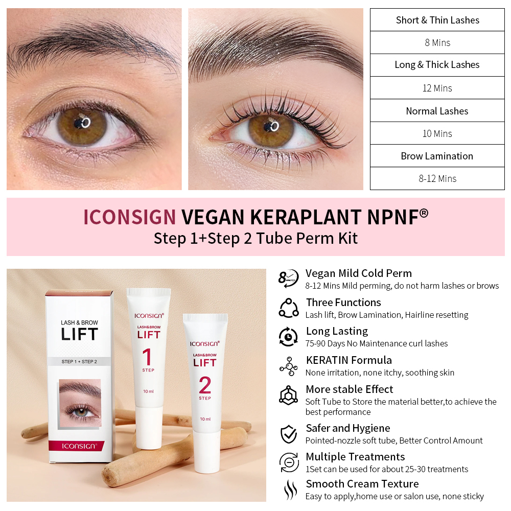Ika-030 Keratin Lash ceja tubo de elevación perm