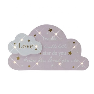 Chine vente en gros de <span class=keywords><strong>bois</strong></span> nuage LED veilleuses chapiteau nuage signes lampe de table à piles - Product Image 1