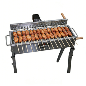 Parrilla de Carbón Giratoria Automática de Acero Inoxidable con Capacidad para 20 Brochetas para Satay - Product Image 1