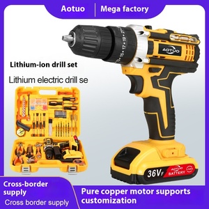 Công Nghiệp Cấp 124 Mảnh Không Dây Điện Khoan Bộ Có Thể Sạc Lại 21V Pin 80N. M Mô-men Xoắn Đa Chức Năng Điện Công Cụ Thiết Lập - Product Image 2