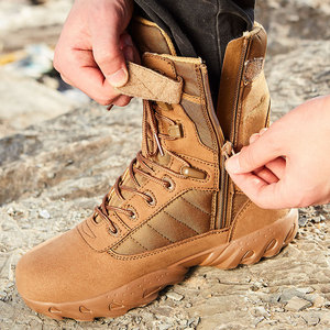 <span class=keywords><strong>Bottes</strong></span> <span class=keywords><strong>de</strong></span> <span class=keywords><strong>randonnée</strong></span> respirantes en cuir véritable à tige haute avec fermeture éclair pour hommes et femmes, adaptées aux voyages et à la <span class=keywords><strong>randonnée</strong></span>, antidérapantes, durables, pour l'extérieur - Product Image 4