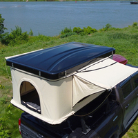 Tente de toit pliante ultralégère en plastique ABS avec coque latérale ouverte Tente de toit de voiture à coque rigide Tente de toit de camionnette pour le camping