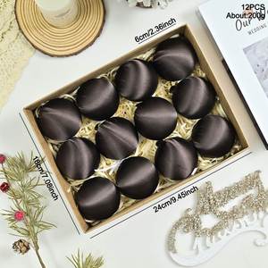 Silk Satin <b>Christmas</b> Ornament Gift <b>Box</b> Satin Velvet <b>Christmas</b> Tree Hanging Balls High-end <b>Christmas</b> Decorative Ornaments Balls - Product Image 2