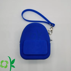 OKSILICONE Customized Design Promotion Gift Wholesale Silicone Coin Purse Bag with Zipper for Decoration Silicone Child Storage - Product Image 2