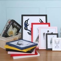 Marco de Fotos de Plástico Negro Personalizado A3 A4 8K, Ligero, para Mesa o Pared, para Exhibición de Fotos, Certificados y Arte
