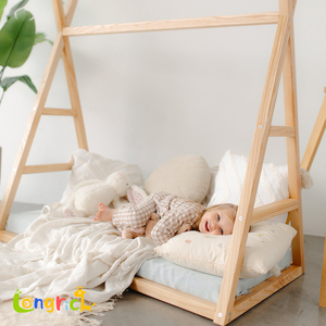 Encantadora cama tipi de suelo duradero para niños pequeños, camas para niños, tienda de campaña divertida, cama de suelo para niños pequeños, almuerzo y espacio de juego, pequeño mundo de ensueño - Product Image 1