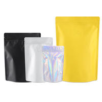 Sachets en aluminium PET/AL/PA/PE avec fermeture éclair, sacs composites à trois soudures latérales pour l'emballage alimentaire