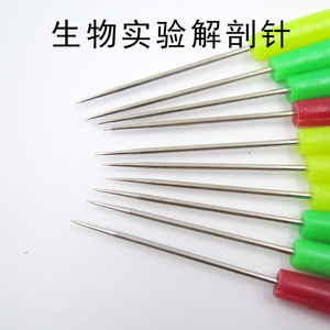 Agujas de disección, instrumentos didácticos para experimentos biológicos, agujas de disección biológica, sondas de acero inoxidable. - Product Image 1