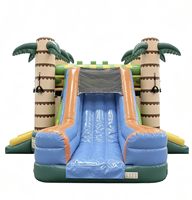 Toboggan Gonflable Commercial Extérieur en PVC Palm Tree Tropical FUN BOUNCE