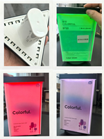 Boîte lumineuse de menu décorative LED rotative rechargeable en couleur, support triangulaire, panneau de bureau rétroéclairé en acrylique