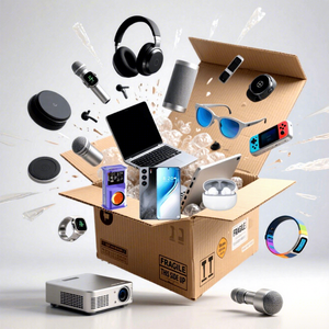 กล่องของขวัญเซอร์ไพรส์พร้อมลำโพงหูฟัง ของขวัญลึกลับสไตล์วินเทจ กล่องของขวัญเทศกาล ของขวัญอิเล็กทรอนิกส์แบบสุ่ม สายเชื่อมต่อ ช่องใส่ซิม - Product Image 5