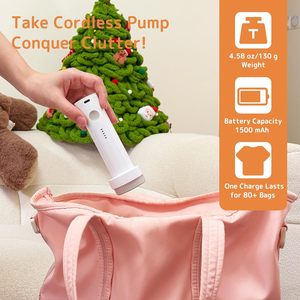Vacuum Storage <b>Bags</b> 12 Pack With Rechargeable Pump S M L Sizes For Travel Space Saving <b>Compression</b> Suitcase Organizer - Product Image 5