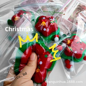 Christmas Santa Claus Rubber Squeeze Toy Trendy TikTok Reindeer Stress Relief Venting Creative Snowman Plaything SG - Product Image 3
