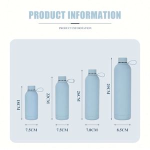 Gourde isotherme en acier inoxydable avec logo personnalisé, pour le sport en plein air, les enfants, avec poignée en silicone et logo personnalisé - Product Image 5