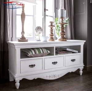 Muebles de Salón de Estilo Clásico, Mueble de TV Decorativo de Madera Maciza, Mueble de TV con Múltiples Cajones - Product Image 2