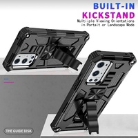 Coque de téléphone TPU à double couche pour OnePlus 10, 9 Pro, 8T, 9R, antichoc, avec béquille