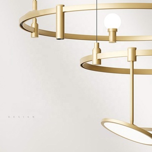 Lampadario Nordico Postmoderno Serie Moduli Semplici in Rame, Lampada Moderna Semplice per Bar e Ristoranti, Lampadario Personalizzabile Fai-da-Te - Product Image 1
