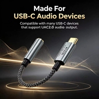 32-Bit 384kHz USB-C zu Kopfhörer-Aux-Buchse HiFi DAC Dekodierungskabel Typ-C zu 3,5mm Audio-Anschlusskabel mit CX31993 für USB-C-Geräte
