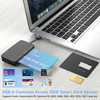 Lector de tarjetas de memoria inteligente 6 en 1 para SD TF MS M2 SIM CAC IC ID ISO7816 Chip lector de tarjetas inteligentes