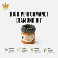 Foret diamanté d'ingénierie à coupe stable pour l'échantillonnage du béton, le marbre, le granit et les accessoires de perçage de carreaux
