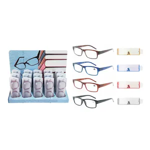 DCOPTICAL-gafas de lectura de plástico para abuela, lentes de lectura Personal, óptica, con marco cuadrado, con Flex