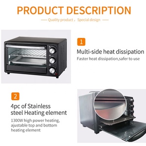 Chất lượng cao 1300W 18L <span class=keywords><strong>Mini</strong></span> Lò nướng điện bánh thiết bị nhà bếp mà không cần đối lưu dầu 0ven điện - Product Image 2