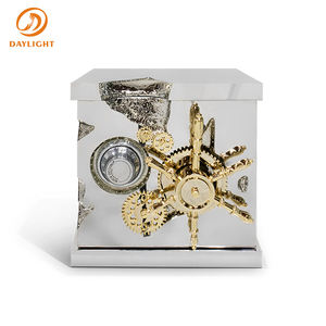 Caja Fuerte Millionaire de Lujo con Marco de Latón, Mueble de Seguridad Italiano en <span class=keywords><strong>Oro</strong></span> y Plata para Dinero - Product Image 2