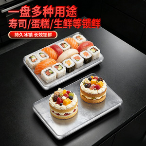 304 Stainless Steel Freezer Tray Multi Purpose Seafood Sashimi Ice Plate Outdoor Quick Freeze Preservation Dishwasher Safe - Product Image 4