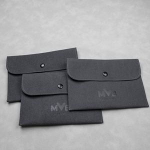 Bolsa de microfibra personalizada para collares con logotipo grabado, estuche para joyas, bolsas de regalo para bodas - Product Image 1
