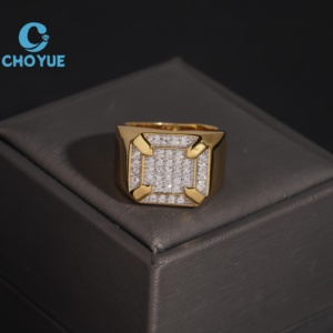 Anillos de Plata de Ley 925 con Moissanita para Hombre, Estilo HipHop, Joyería con Moissanita, Pasan la Prueba del Diamante, en Stock, GRA - Product Image 6