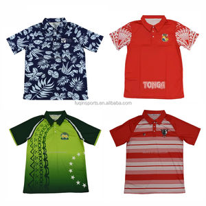 맞춤형 크리켓 아일랜드 스타일 폴로 셔츠 폴리네시아 태그 터치 리그 폴로 반바지 승화 남성용 폴로 셔츠 오프 필드 저지 - Product Image 3