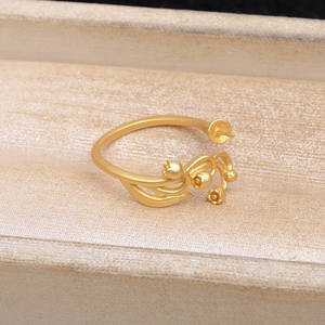 Anneau ouvert en argent S925, support d'accessoires, 7-8, finition mate sablée, DIY, anneau creux pour perle, 5639, ouverture ajustable - Product Image 4