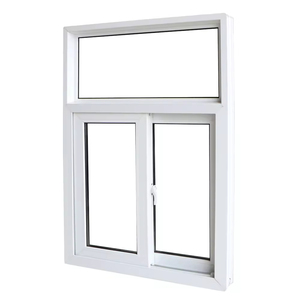 UPVC ngang trượt cửa sổ thiết lập với thép không gỉ bay Màn hình Gấp thiết kế khóa & kéo xử lý cho bên ngoài sử dụng trong khách sạn - Product Image 2