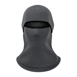 Winter Warm Cycling Balaclava Solid Color Fleece Lined Outdoor Sports Face Mask Black Gray Navy Blue Royal Blue Brown Military - Product Image 1