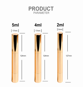 Stylo vide en aluminium doré brillant de 2ml, 3ml, 4ml, 5ml pour gloss cosmétique, vernis à ongles, stylo blanchissant pour les dents, stylo à huile pour cuticules - Product Image 4
