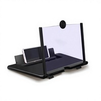 Penguat Layar Ponsel Lipat 10 inci, Pembesar HD 3D dengan Lensa Anti-Silau untuk iPhone/Android, untuk Rumah, Kantor