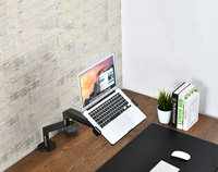 OZ-1S Aluminium 2 dans 1 Montage 12-17 pouces Ordinateur Portable Titulaire + 17-32 pouces Moniteur Titulaire Gaz Strut Bras Riser Bureau Charge 2-8kgs