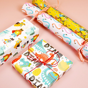 Cartoon Style <strong>Wrapping</strong> <strong>Paper</strong> Roll Gift Wrap Craft <strong>Paper</strong> Decor Gifts for <strong>Wedding</strong> Birthday Holiday Baby Shower Kids Coated <strong>Paper</strong> - Product Image 2