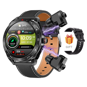 Reloj Inteligente 2 en 1 TWS T95 con Correa de Cuero, Monitor de Ritmo Cardíaco, Llamadas Bluetooth, Control de Música, Auriculares Deportivos para Hombre, Compatible con Android e iOS - Product Image 2