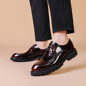 Mocasines con cordones de verano para hombre, zapatos de cuero de estilo británico, punta redonda, informales, de negocios, cómodos, duraderos, elegantes - Product Image 4