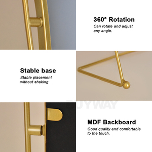 Có thể điều chỉnh linh hoạt 360 xoay xoay bàn hình bầu dục gấp xách tay Vanity mỹ phẩm phòng ngủ bàn đứng trang điểm gương - Product Image 4