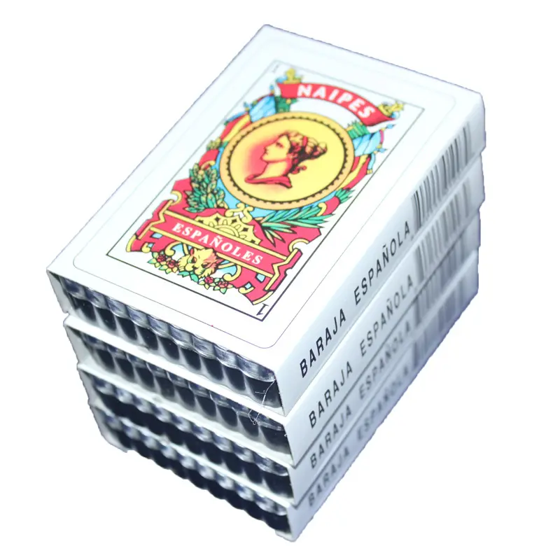 पोकर प्लेइंग कार्ड के लिए OEM ODM प्रोफेशनल कस्टम स्पैनिश, पोकर के लिए स्पैनिश प्लेइंग कार्ड 50 कार्ड