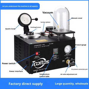 Attrezzatura Tre-in-<span class=keywords><strong>Uno</strong></span> per Fusione a Cera Persa, Macchina per Gioielleria, Fusione di Metalli, Oro e Argento, Stampo per Gioielli, Fusione Sottovuoto - Product Image 3
