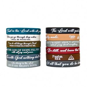 สายรัดข้อมือซิลิโคนสำหรับผู้ใหญ่แบบยูนิเซ็กซ์ พร้อมคำคมสร้างแรงบันดาลใจสำหรับผู้ชายและผู้หญิง  รับทำโลโก้ตามสั่ง ไอเดียของขวัญสุดพิเศษ - Product Image 2