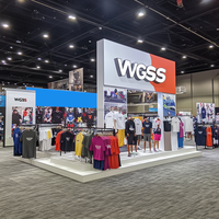Stand d'exposition modulaire rétroéclairé SEG sur mesure 10x20 20x20 30x30 pieds pour présentation de marque de vêtements lors de MAGIC Las Vegas COTERIE