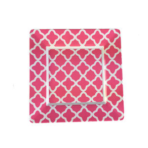 Plato de Melamina Cuadrado con Impresión Completa de Puntos Amarillos en <span class=keywords><strong>la</strong></span> Superficie, Venta al por Mayor - Product Image 4