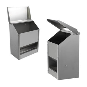 Tùy Chỉnh Thép Không Gỉ Gà Trung Chuyển Treo Tự Động Gia Cầm Gà Coop Trung Chuyển Kim Loại Gia Cầm Cho Ăn Máng - Product Image 3