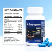 Complément Naturel pour Hommes : Maca, Ginseng Panax et Extrait de Polygonatum pour l'Augmentation de la Longueur du Pénis, Sans Gluten, 90 Capsules/Flacon – Booste l'Énergie