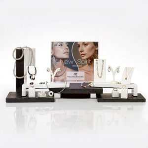 Elegant Acrylic Jewelry Display Stand for Retail - Multi-Tier Necklace Bracelet and Ring Organizer <b>Rack</b> with Custom Logo - Product Image 1